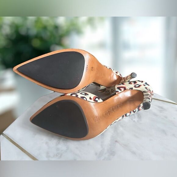 L.A.M.B. Camryn II Leopard Print platform D' Orsay Pumps Size 8 - Picture 11 of 14